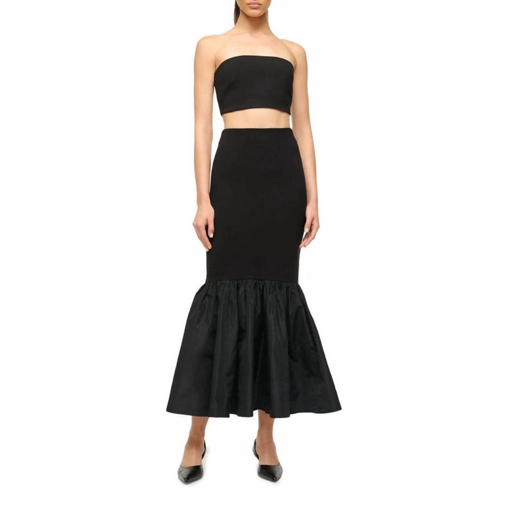 NWOT Staud Palladium Strapless crop top/bandeau in black. Size Medium